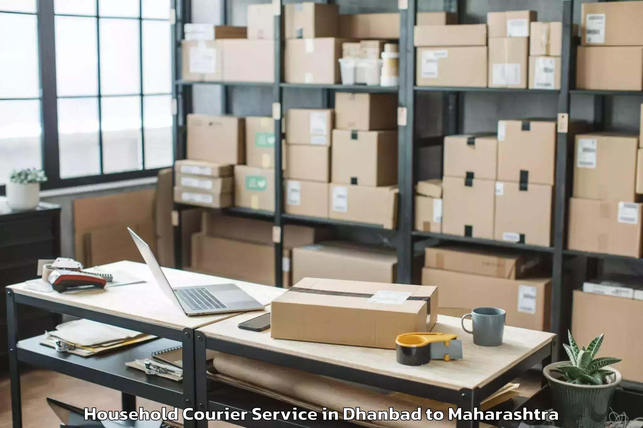 Easy Dhanbad to Shirpur Household Courier Booking